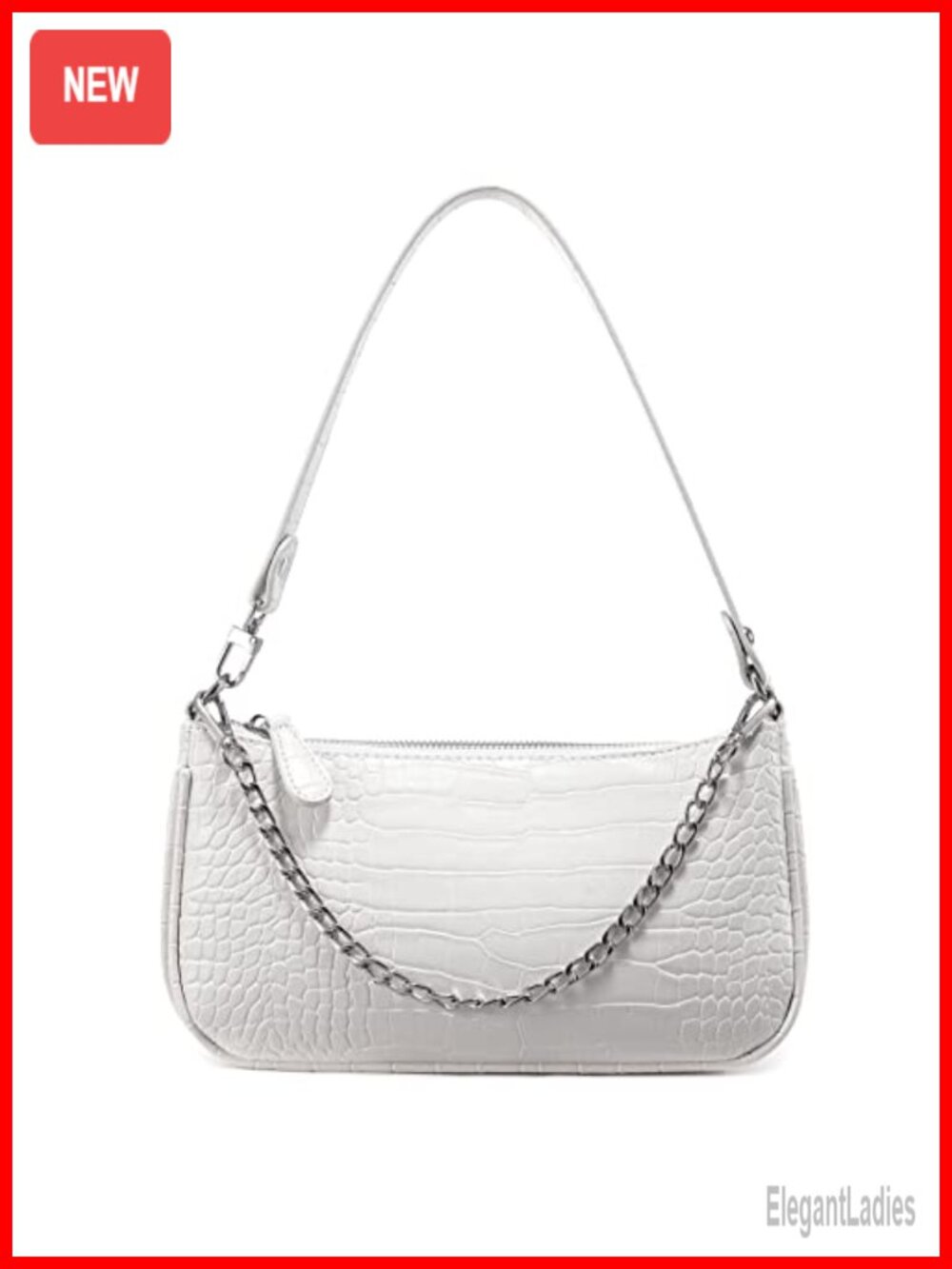 Loiral PU Leather Baguette Shoulder Handbag Retro Tote Purse